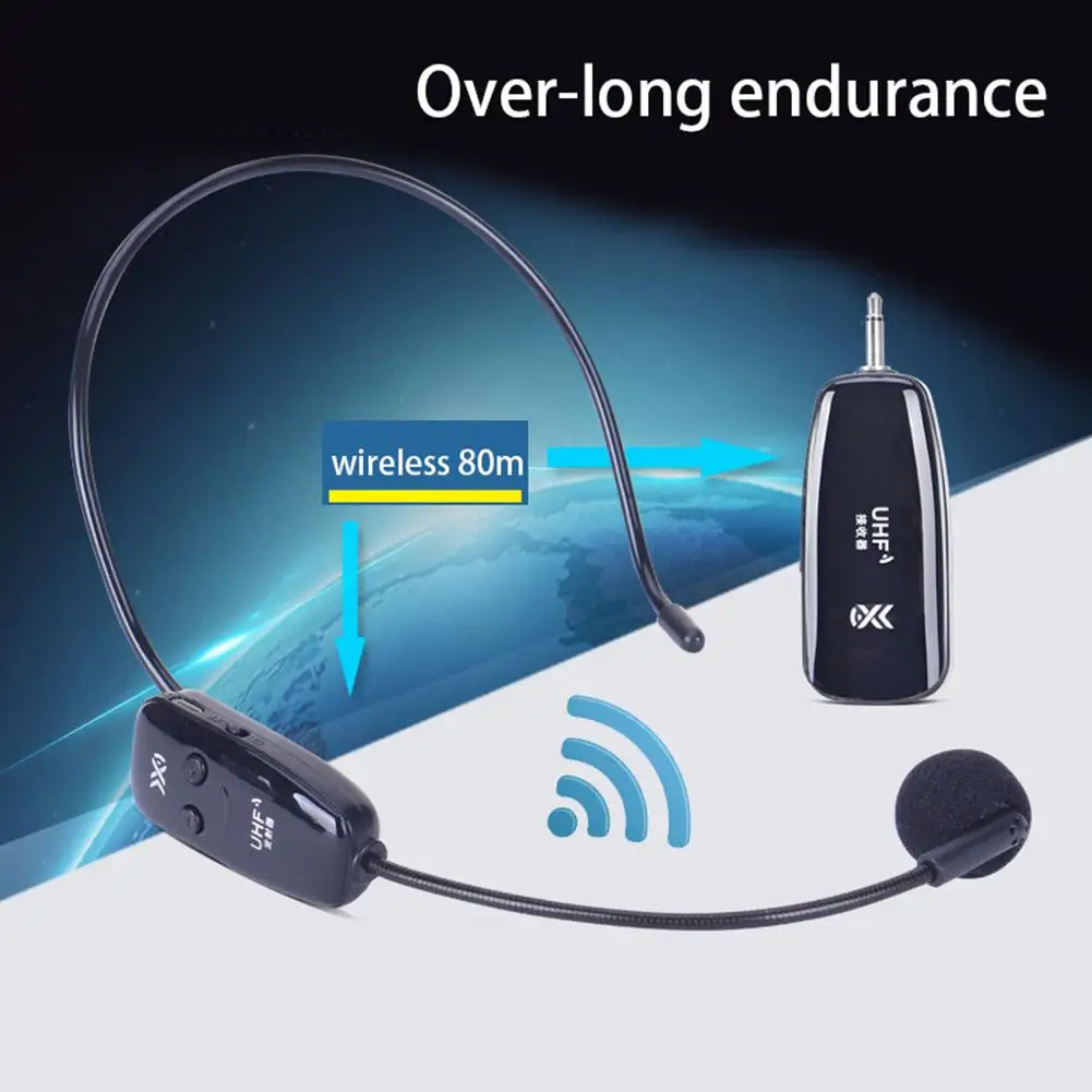 

Portable Wireless UHF Handheld Wireless Microphone Headset Mic for Voice Amplifier Speaker Teaching Tour Guide FM Radio MP3 2020