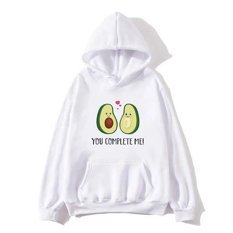 

Женская толстовка с капюшоном и принтом авокадо, зима 2019