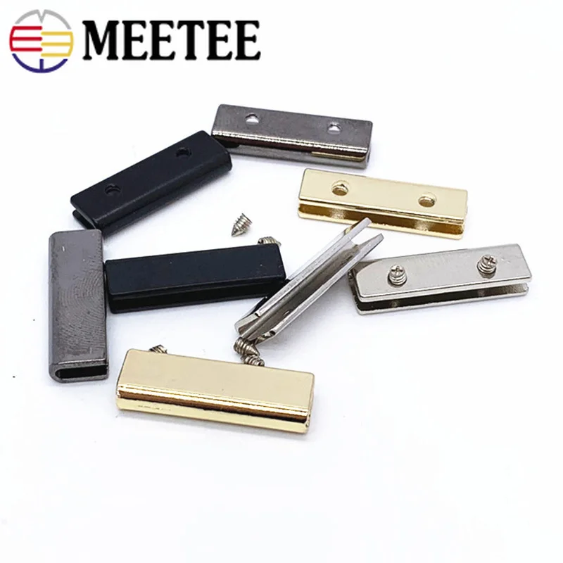 

10Pcs 25/32/39/52mm Metal Tail Clip Bag Corner Screws Edges Protector Buckle DIY Webbing End Clasp Pendant Bell Screw Hooks