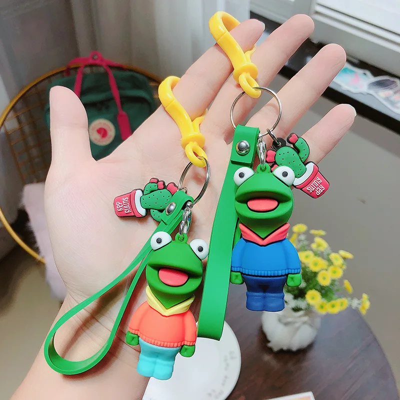 Корейский креативный мультяшный DIY брелок с дизайном лягушка женский Инс