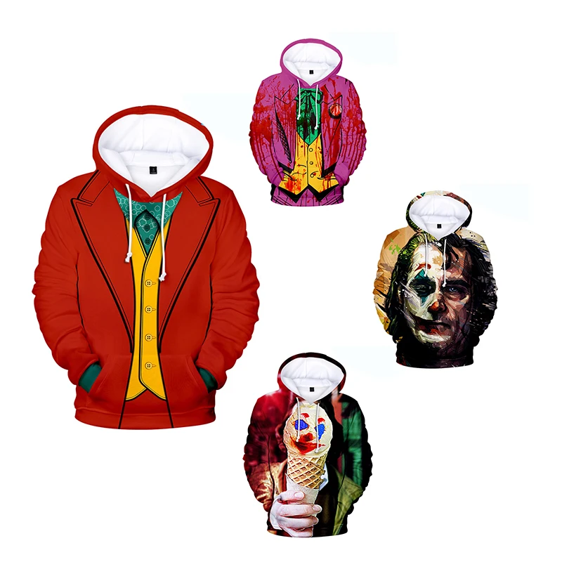 

2020 новые кофты Для мужчин брендовые толстовки Для мужчин в стиле «Джокер» 3D печати балахон мужской Повседневное костюмы Размеры XS-7XL
