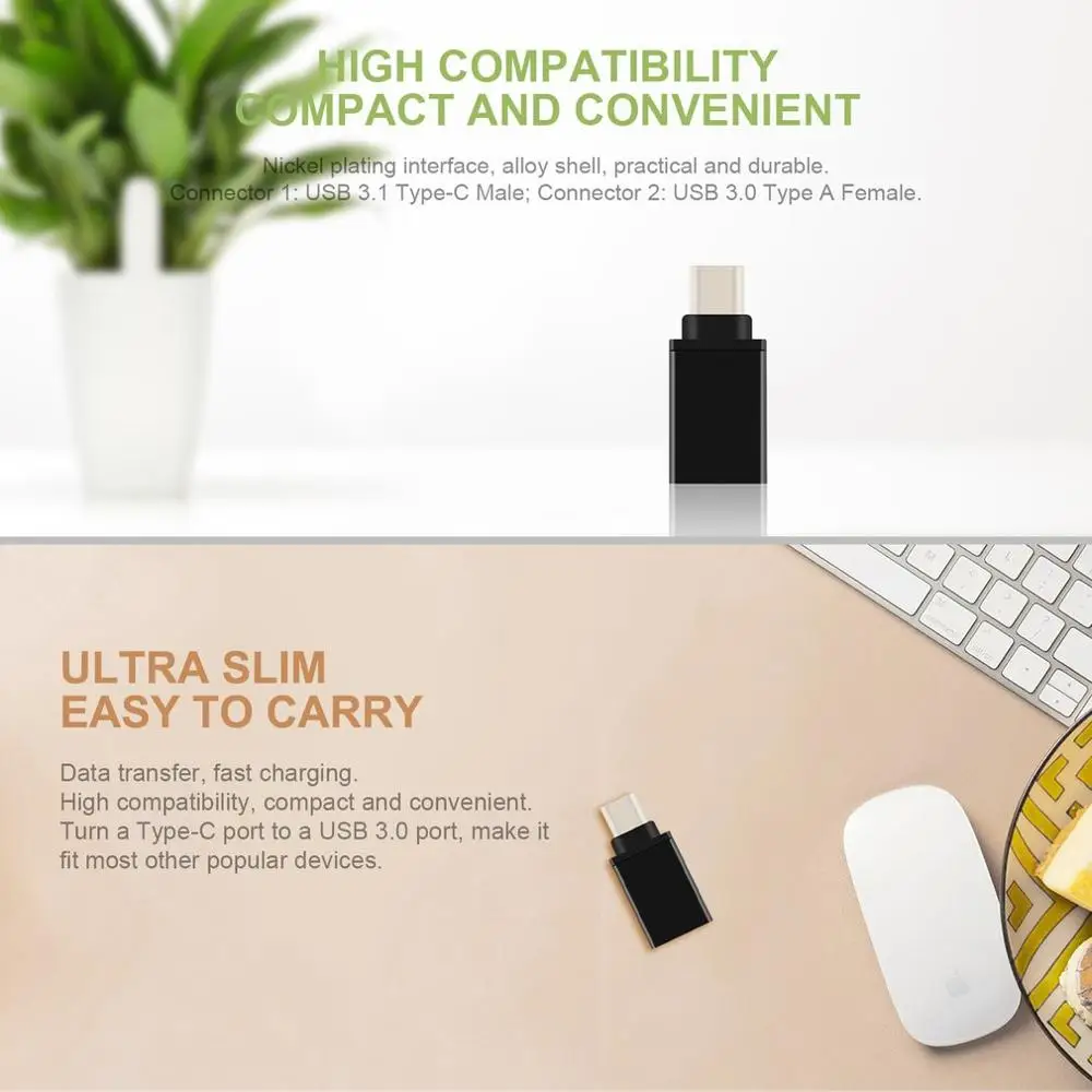 Usb type C OTG адаптер USB 3,1 к USB 3,0 OTG type-C конвертер для Macbook samsung S10 s9 huawei USB-C разъем