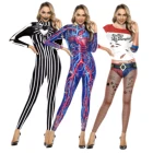 Комбинезон для взрослых с забавным принтом клоуна, костюм Джокера для вечевечерние НКИ