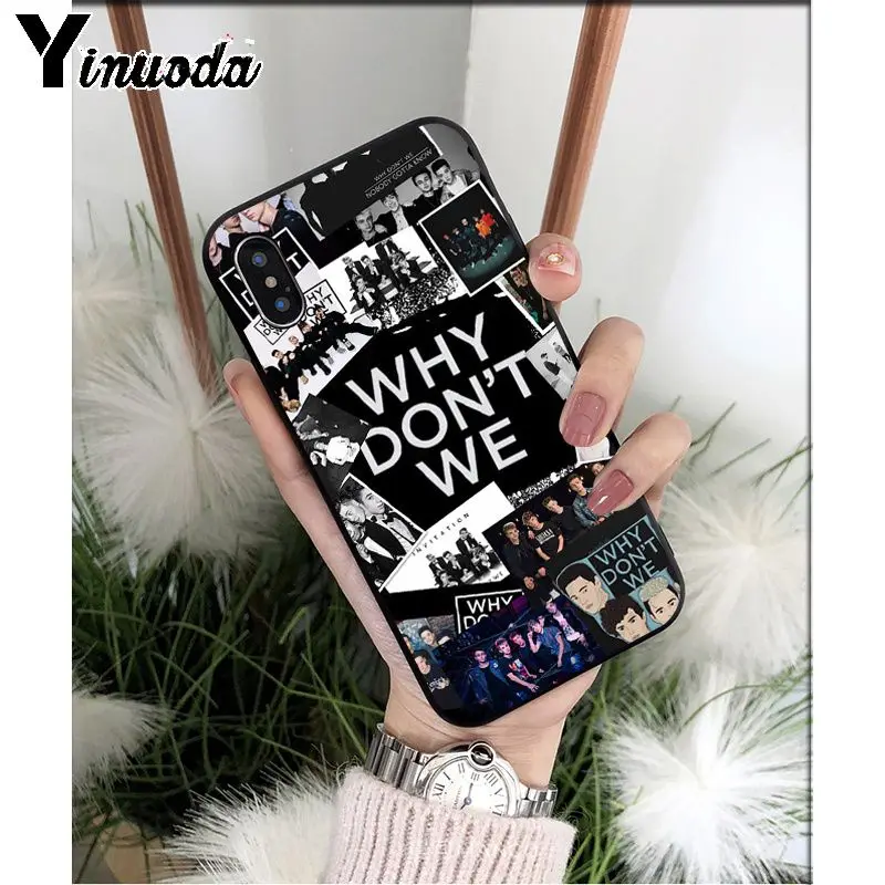Yinuoda Why't we TPU Мягкий силиконовый черный чехол для телефона Apple iPhone 8 7 6 6S Plus X XS MAX 5 5S