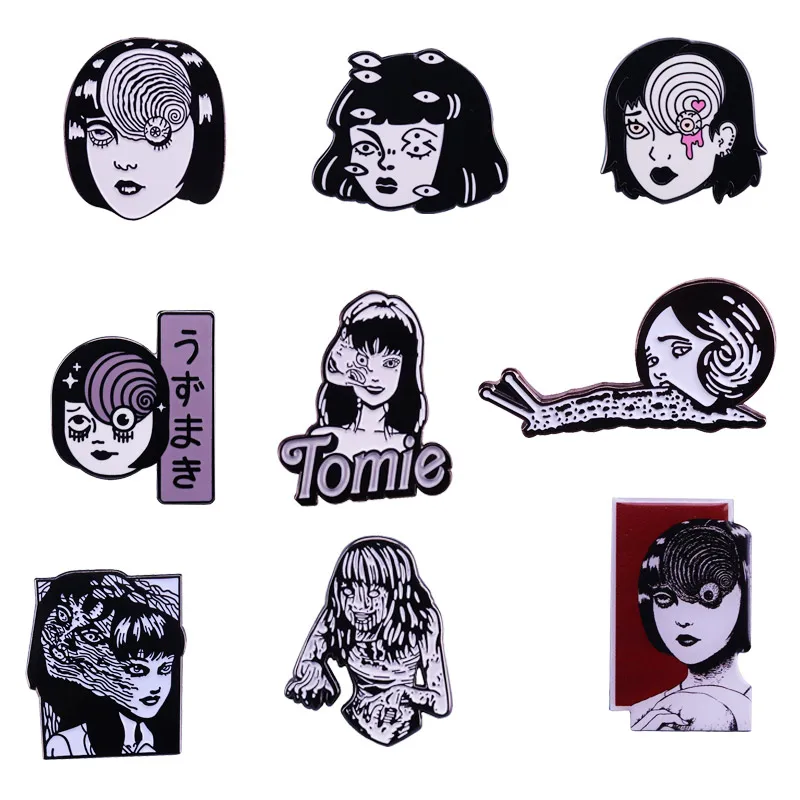 Эмалированная брошь Junji Ito Узумаки японский ужас мангака вдохновленная