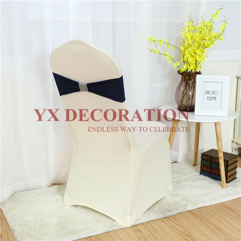 Красивое украшение для стула из спандекса с лентой лайкры 50 шт./партия|Перевязи| |