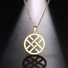 DOTIFI, ожерелье из нержавеющей стали для женщин и мужчин, полое геометрическое ожерелье с подвеской, ювелирные изделия для помолвки