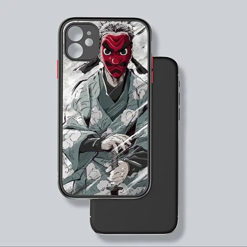 

Demon Slayer japanese anime manga Phone Case matte transparent For iphone 7 8 11 12 plus mini x xs xr pro max cover