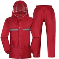 increase thick raincoat with hood electric motorbike mens rain pants raincoat suit thin chubasquero raincoat waterproof dl60yy