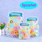 Многоразовые мешки на молнии Mason Jar, мешки для орехов, конфет, печенья, водонепроницаемый пакет для хранения свежих продуктов, сэндвич-пакет на молнии для еды