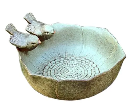 

Ceramic Bird Pot Creative Home Fruit Plate Ornaments Feeding Birdware Home Decoration Accessories Mini Garden Accessories
