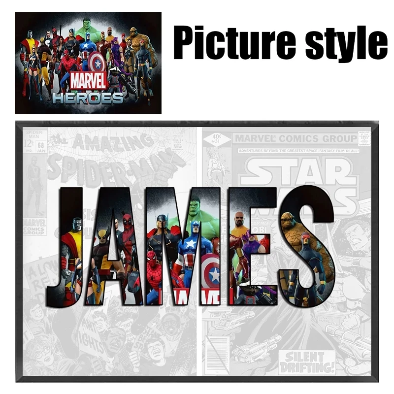 Домашний декор Картина на холсте заказ изображения супергероев настенное