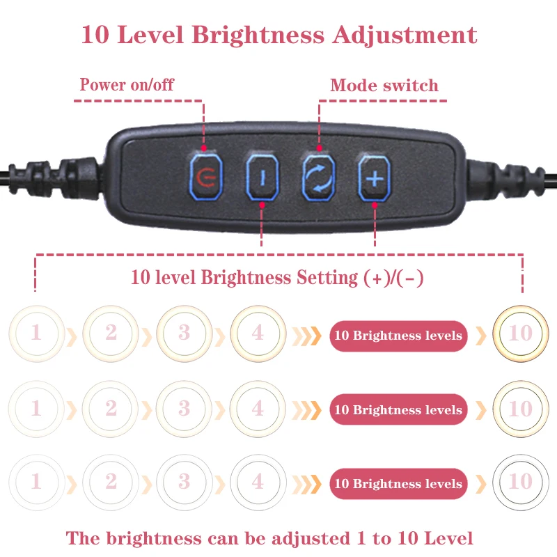 Светодиодный кольцевой светильник Orsda 10 дюймов приглушающий для фотографии Youtube