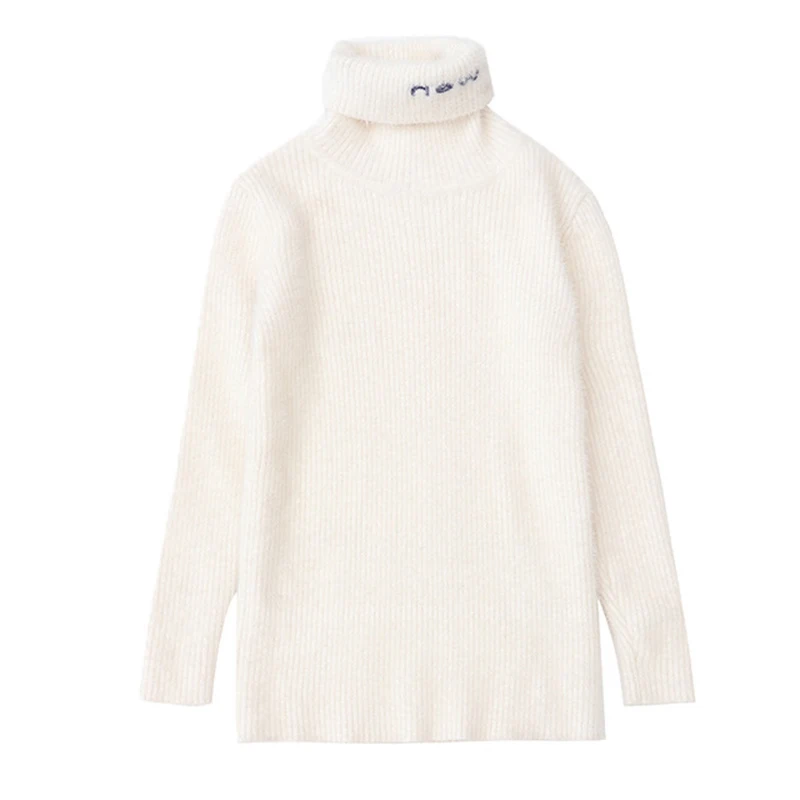 Rlyaeiz/зимний свитер с высоким воротником для девочек детская одежда осень 2019 г.