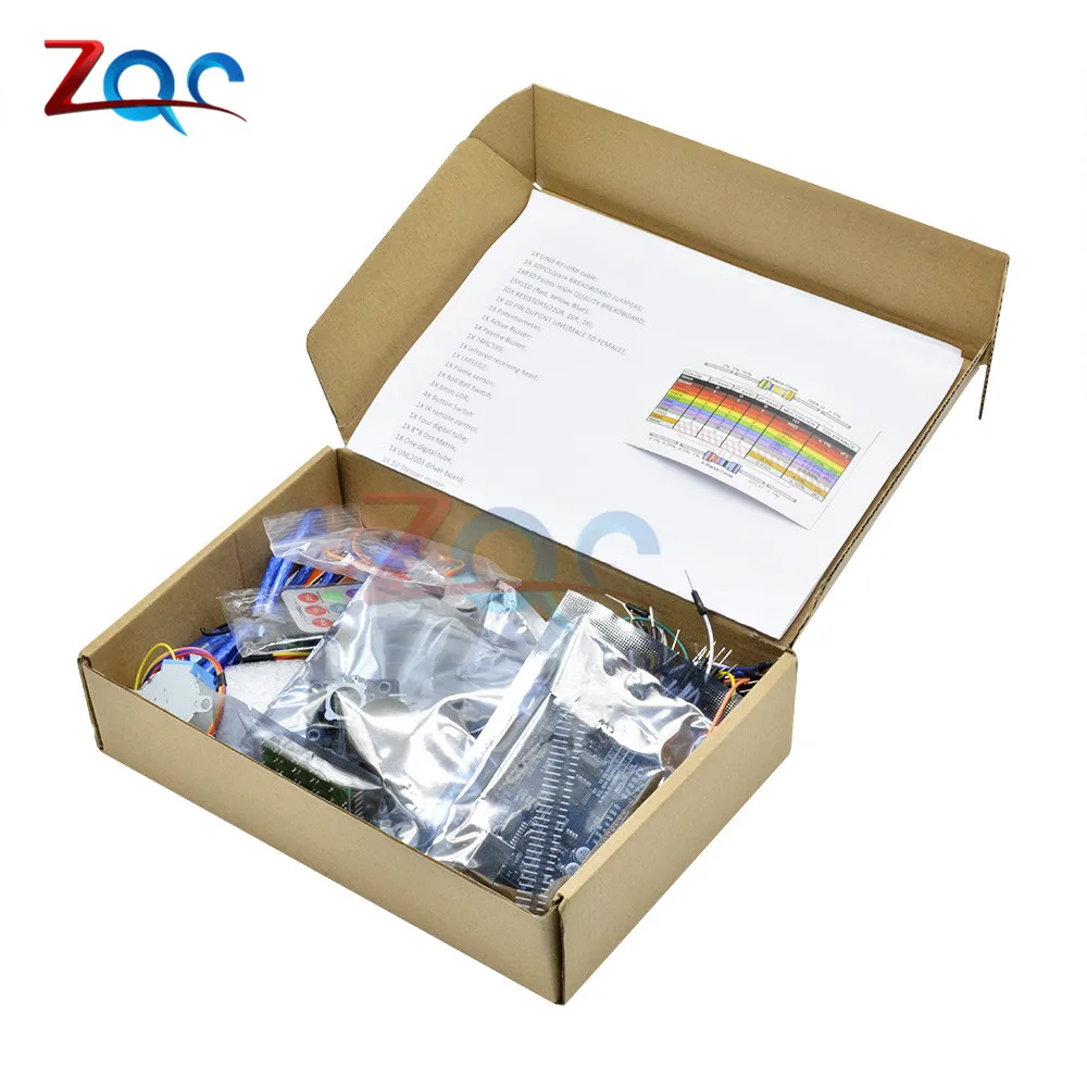 1 set For Arduino UNO R3 Starter Kit Basic Learning Suite Upgraded Stepper Motor LCD1602 LED LCD Jumper Wire ONE | Инструменты