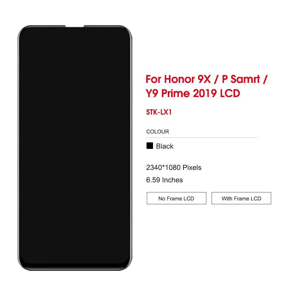 Оригинальный дисплей 6 59 дюйма для Huawei Y9 Prime 2019 / P Smart Z ЖК-дисплей Honor 9X (глобальная