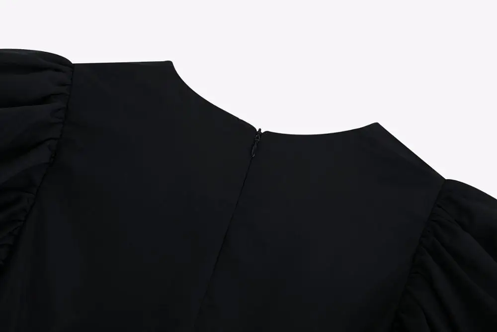 Женская Элегантная блузка с коротким рукавом свободная двухслойная пышными