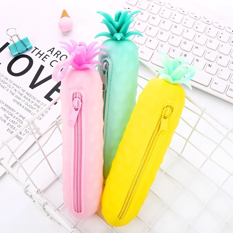 Чехол для карандашей с ананасом вместительный чехол милая сумка милые школьные