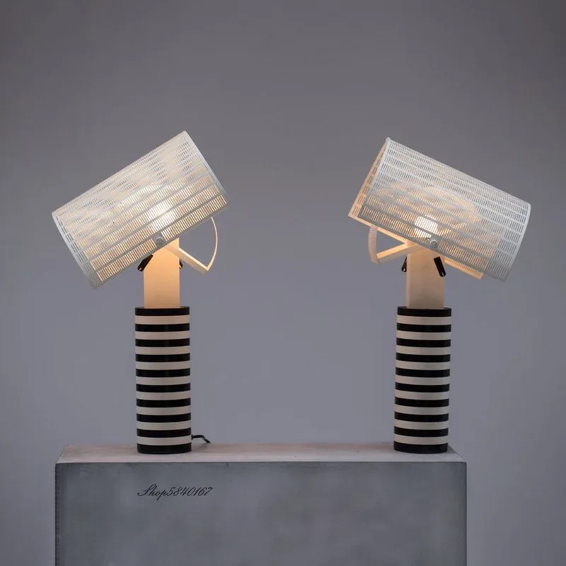 

Italian Designer Table Lamp Creative Zebra Stripes Lamp Rotatable Lights Bed Room Living Room Home Decor Study Reading Desk Lamp