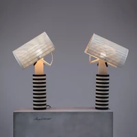 italian designer table lamp creative zebra stripes lamp rotatable lights bed room living room home decor study reading desk lamp