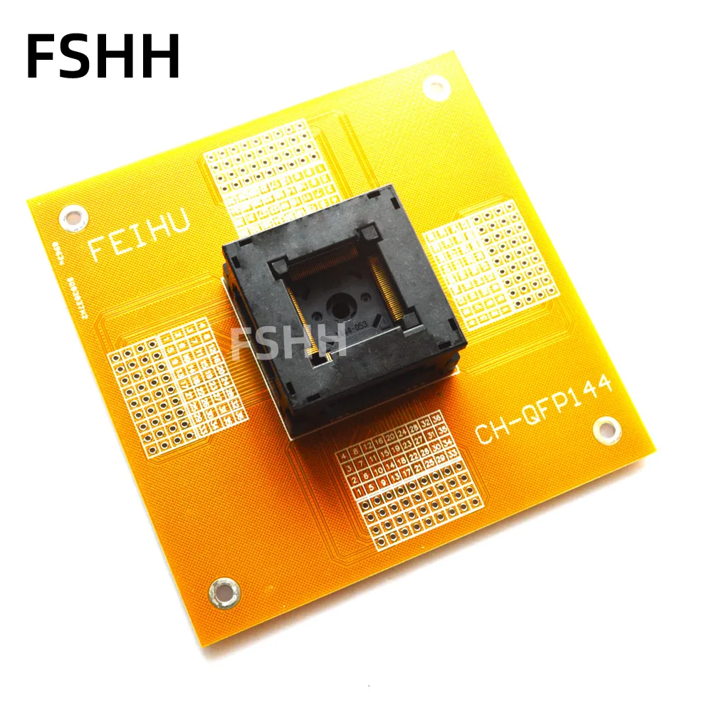Нажимное гнездо QFP144 CH-QFP144 тестовое гнездо LQFP144 TQFP144 шаг гнезда IC 0,4 мм IC234-1444-053 16x16 мм 18x18 мм