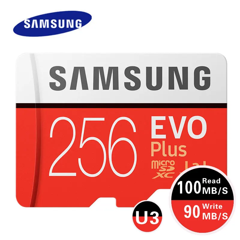 Samsung MicroSD Memory Card EVO Plus 512GB 256GB 128GB 64GB U3 SDXC Micro SD Card Class 10 Microsd UHS-I TF Trans Flash Microsd