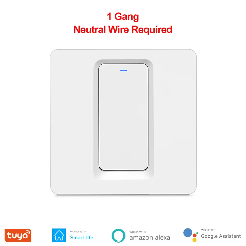 

Умный выключатель света GIRIER Tuya Wi-Fi 1/2/3 Gang