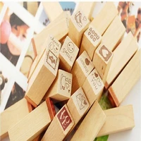 25pcsset love happy life small rubber vintage basic wood stamp diy wooden stamps for scrapbooking stationery standard kids gift