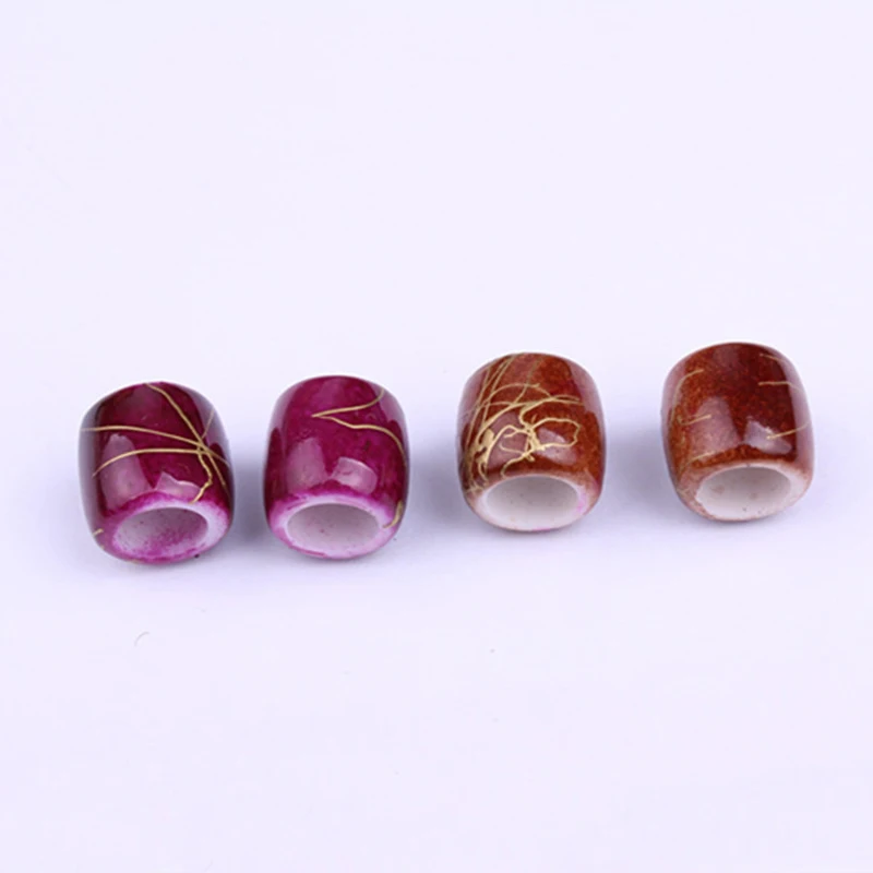 100pcs/bag Acrylic Hair Beads 6.8mm big Hole Dreadlock for Jumbo Braid Accessories | Красота и здоровье