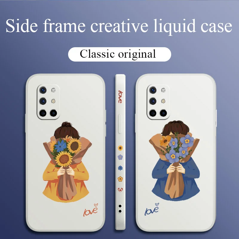 Suitable For Couples Case For Oneplus 8t 9 9pro 9r pro Liquid Silicone Cover