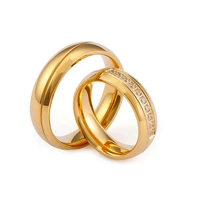 japan korean titanium steel fashion ring jewelry finger zircon accessories plating gold fastness fine ornament men women