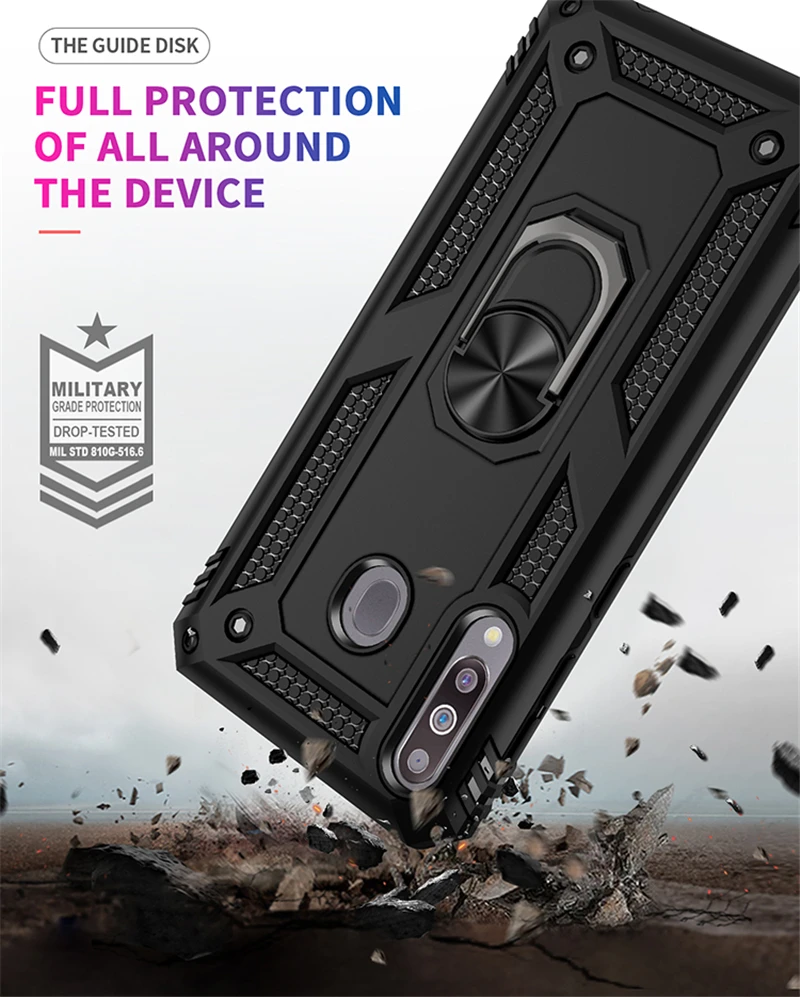 Противоударный бронированный чехол подставка для Samsung Galaxy S8 S9 S10 Note 8 9 10 Plus A10 A20 A30