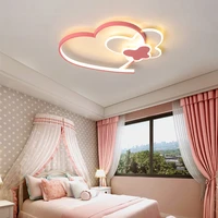 modern design acrylic led ceiling lights pink heart indoor lighting ceiling lamps for livingroom bedroom children room home lamp