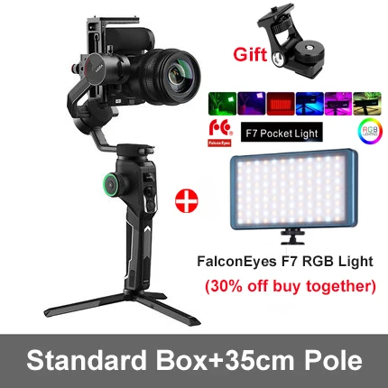 add RGB Light Moza Aircross 2 3-осевой ручной шарнирный стабилизатор для камеры штатив «стедикам» Для беззеркальных камер sony a6300 Pana GH5 однообъективной зеркальной камеры Canon EOS Pk zhiyuncrane - Цвет: add RGB Light