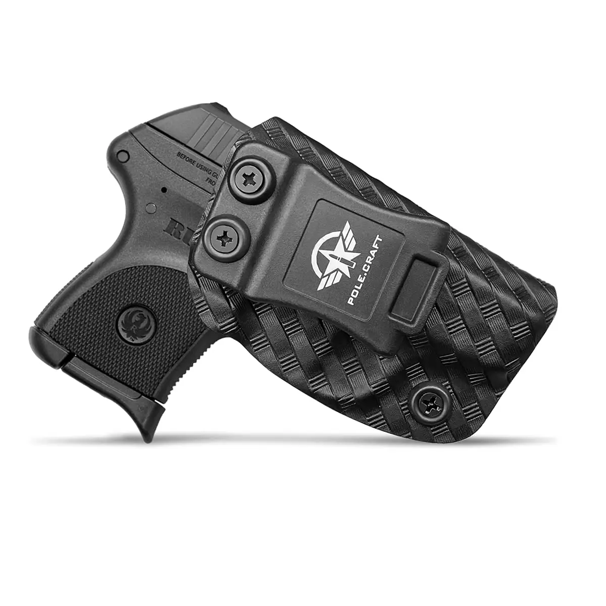

Ruger LCP 380 Holster, Carbon Fiber Kydex Holster IWB Custom Fit: Ruger LCP 380 Auto Pistol - Inside Waistband Concealed Carry
