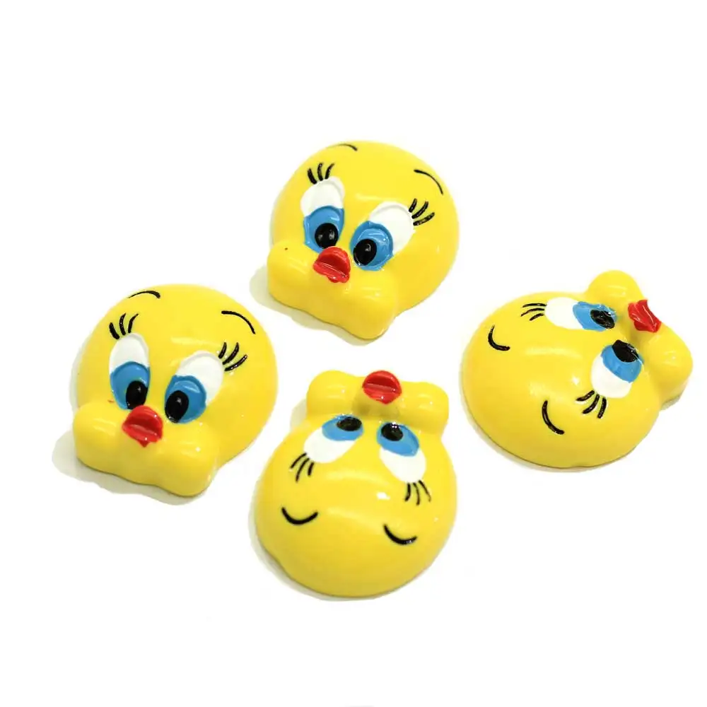 20/50 шт. Мультяшные милые большие глаза утка резиновые животные плоская спина