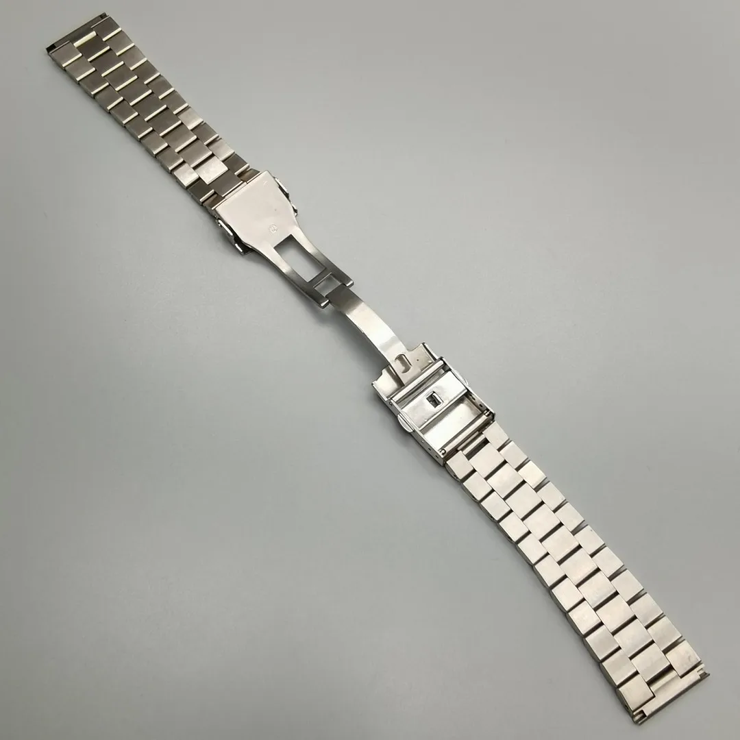 18mm 20mm 22mm 24mm 316L Stainless Steel Straight End Solid Buckle Watch Band Strap Bracelet Suitable For All Watches