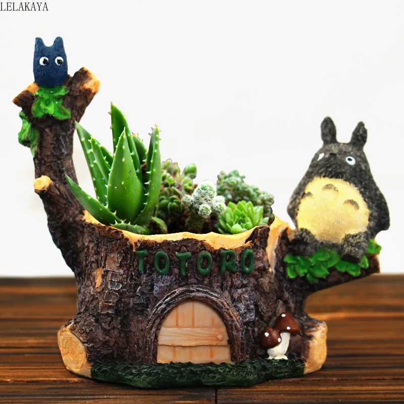 1 шт. аниме экшн фигурка каучуковый цветочный горшок мультяшный креативный милый