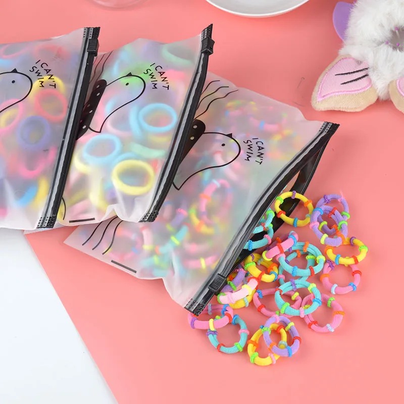 

10/100pcs Girls Colorful Nylon Small Elastic Hair Bands Children Ponytail Holder Basic Scrunchie Headband Kids Hair Accessories