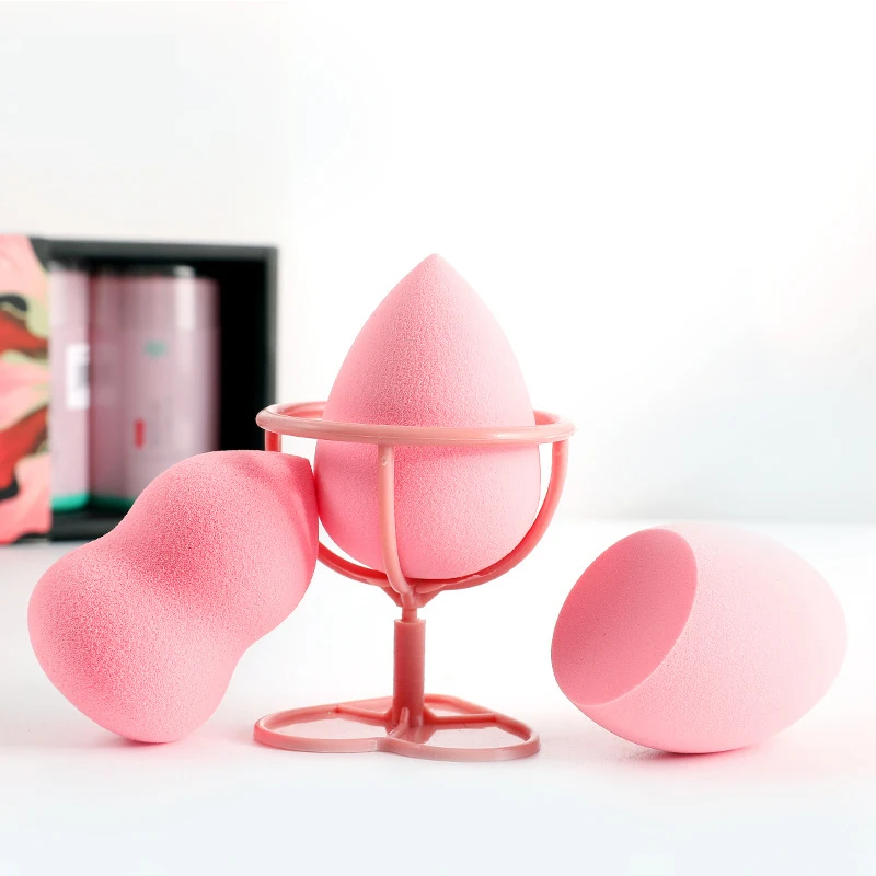 Набор губки для макияжа пуховка держатель блендера гидрофильный не потерянный