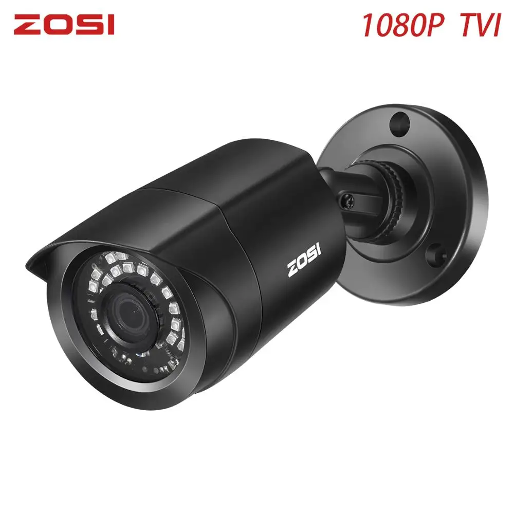 ZOSI 1080P TVI цилиндрическая CCTV камера ИК камера ночного видения Водонепроницаемая IP66 для помещений и улицы CCTV Видеокамера для DVR комплект