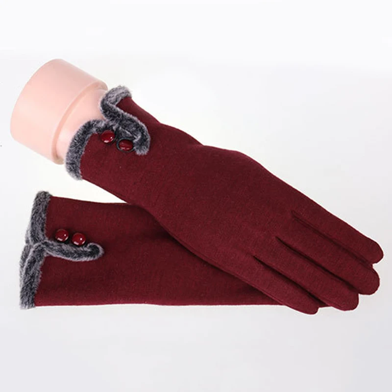 

Fashion Women Lady 2020 Fleece Keep Warm Driving Full Finger Gloves Screen Glove Winter Gloves Autumn Warm Gloves Gift
