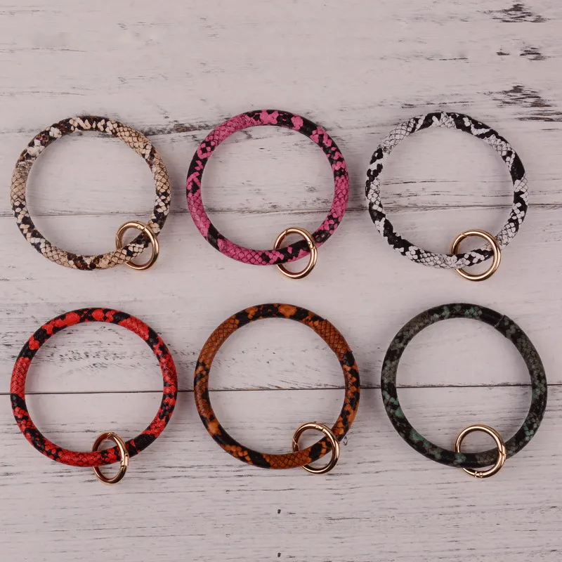 Новинка 2021 брелок для ключей из искусственной кожи с круглым рисунком под заказ