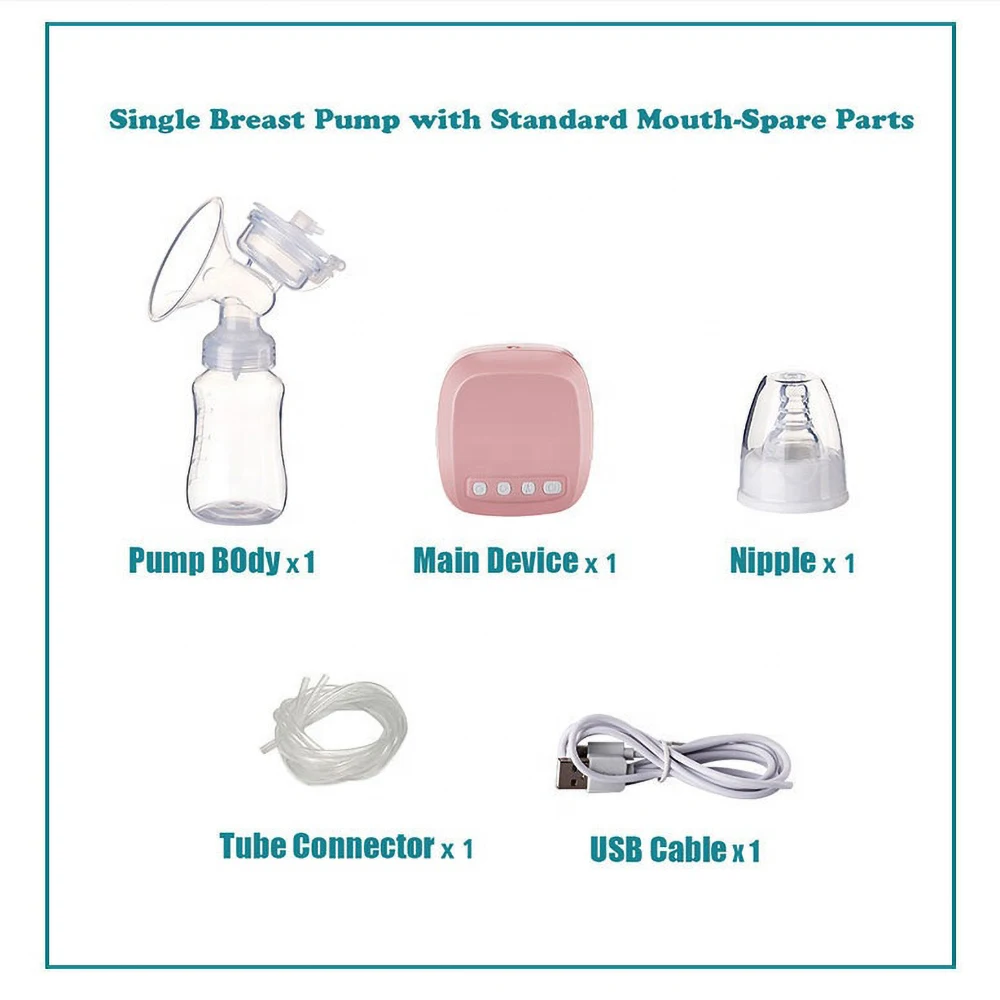 Electric Breast Pumps Bilateral With Milk Bottle USB Charging BPA Free Powerful Breast Feeding Milk Suckers Baby Breastfeeding images - 6