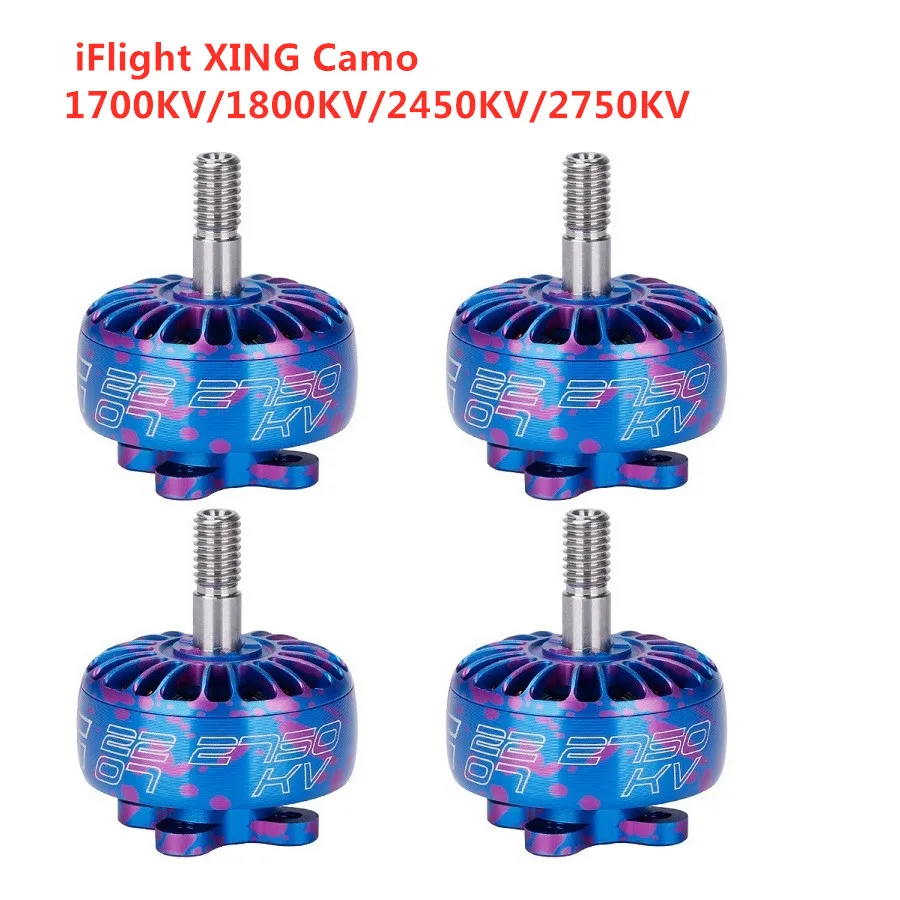IFlight XING 2207 CAMO 1700KV/1800KV/2450KV/2750KV бесщеточный мотор 2 ~ 6s lipo аккумулятор для 5-дюймового