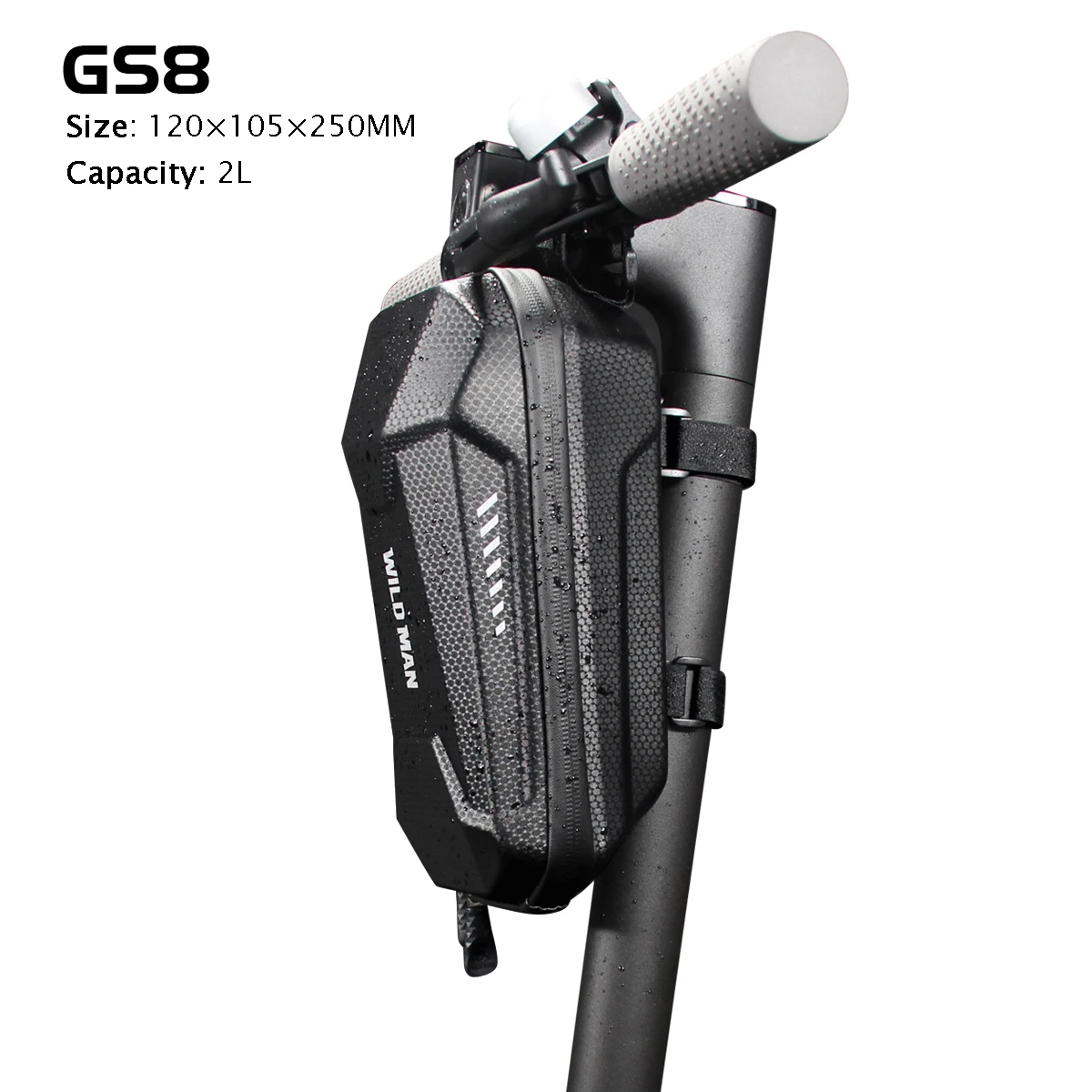 ES8 WILD MAN Rainproof Multifunctional Folding Bike Bag Bicycle Handlebar Bag Panniers EVA Hard Shell Front Cycling Bag Accessories - Цвет: ES8