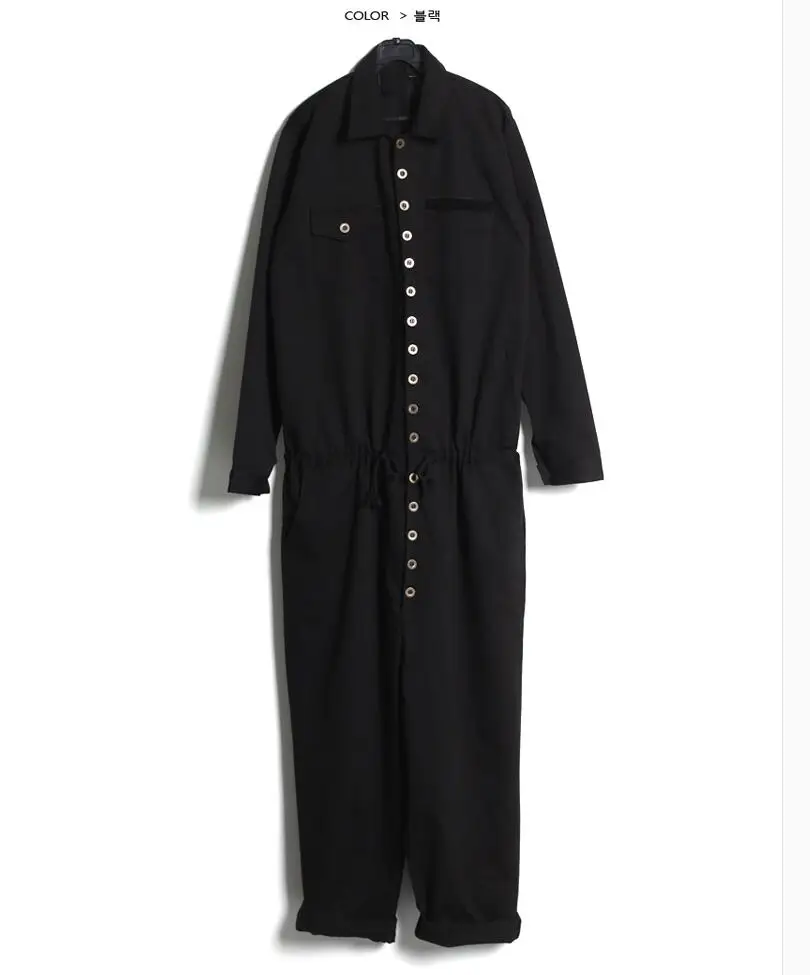 Мужские модные новые комбинезоны Подиумные модели свободные цельные брюки на