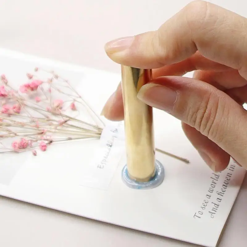 DIY печать штамп Ретро цилиндрический воск латунный конверт позолоченный