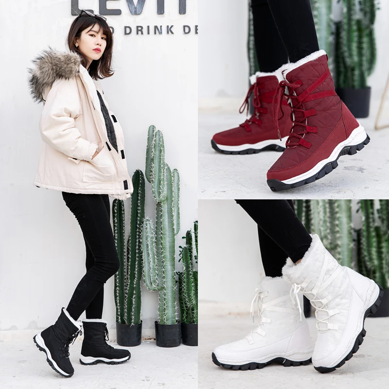 

Women Boots Winter Snow Boots Long Tube Boots Duantong Warm Flat with Women Shoes Tide Shoes Hot Sale 35-42 Zapatos Deportivos
