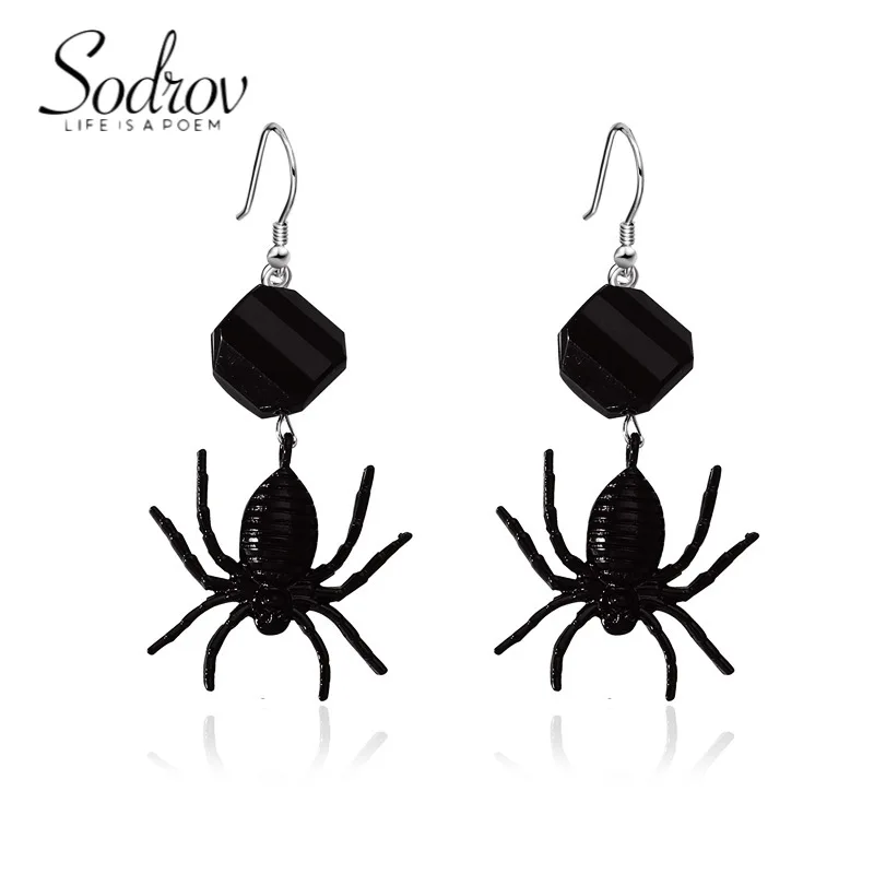 

Unusual Earrings for Women 2021 Black Spider Trend Dangle Earrings Fashion Jewelry 2021 Vintage Earings Jewelry Drop Earrings